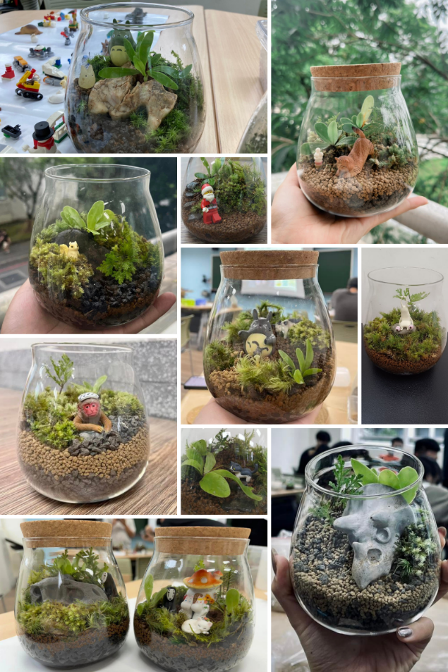綠色營造與美學課程DIY微型景觀苔蘚生態瓶 活動照片