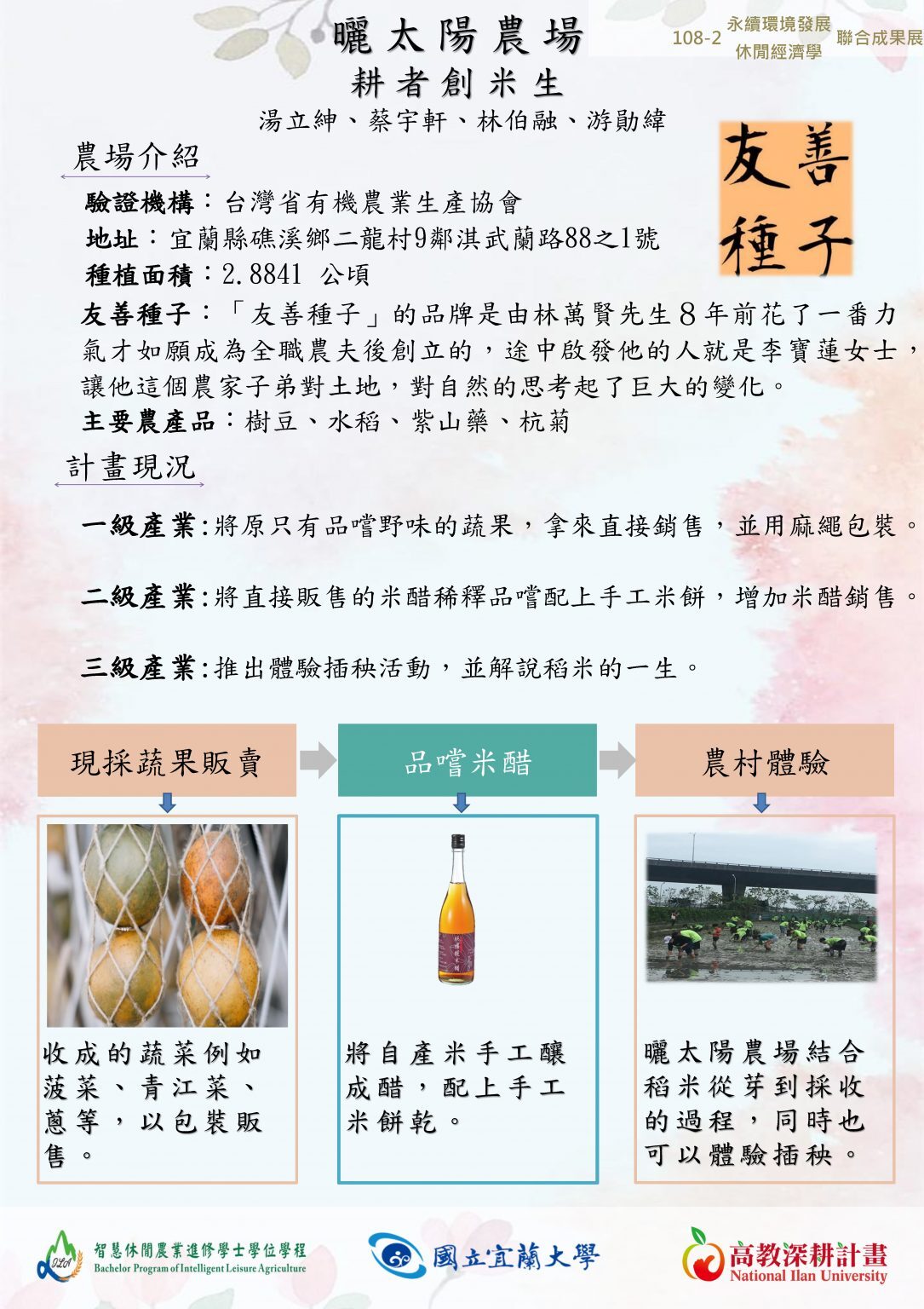 「永續環境發展」與「休閒經濟學」聯合成果展 活動照片